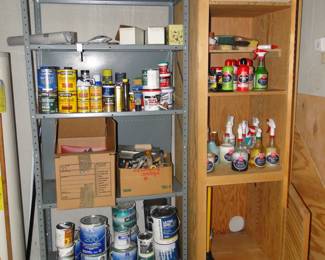 Very nice selection of paint, varnish and stains, along with car care items too. Everything is priced to sell