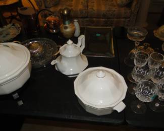 Coffee or Tea Pot, and Soup Tourin.