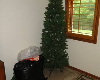 Tall pencil thin Christmas Tree