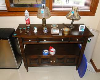 Console table, or entranceway table, or sofa table, or exitway table.