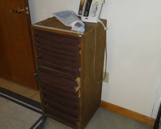 Storage drawer and iron