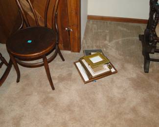 A pile of picture frames