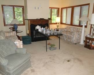 This sale is neat and clean, just like that tall floor lamp on the right