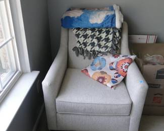 Comfy chair and pillows