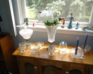 Beautiful glass items, vases, candy dish and more