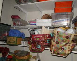 These are the craft supplies, and also a work in progress