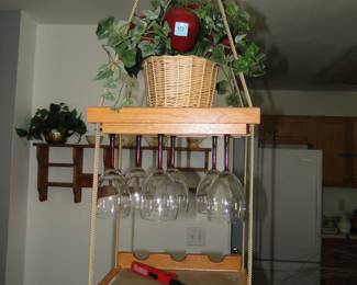 Hanging wine rack, or planter, or both