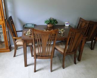 Solid wood dining room set, in remarkable condition