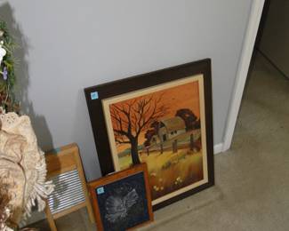 Framed artwork, on the rustic side