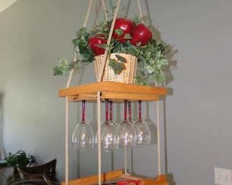 Hanging wine rack and floral display, and also would be capable of holding wine bottles too