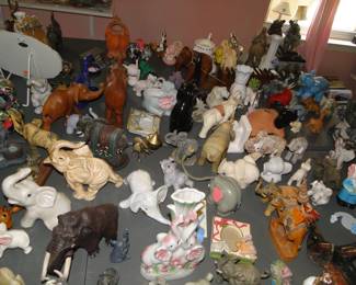 A whole entire room devoted to elephants