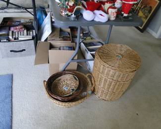 Wicker hamper and wicker baskets
