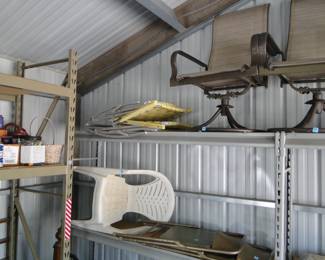 Sideways chairs on the shelf