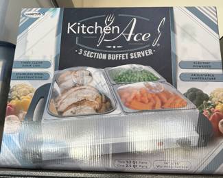 3 Section Buffet Server