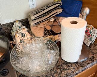 Kitchen Towels, Glass Bowl, Glass Cups