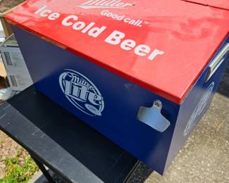 Like new vintage metal Miller cooler $100