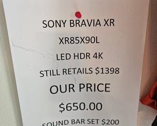 The Bravia still retails for $1399.00