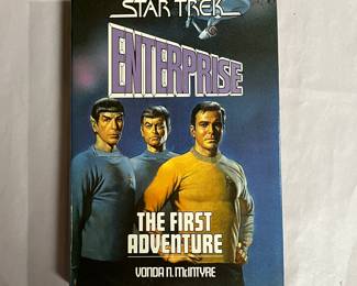 Must have for the Star Trek Franchise! 1986 Edition of Vonda D. McIntyre’s Star Trek Enterprise, The First Adventure.