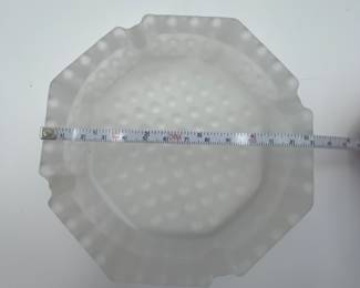 Frosted glass ash tray.