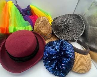 Large Lot of Hats, including a fun sun hat!