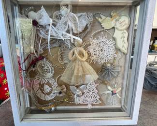 Angel Motif Shadow Box, Crochet, tatting and more