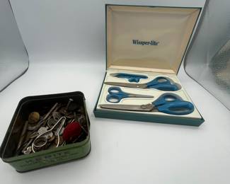 WhisperLite Scissors and other sewing accessories.