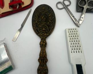 Vintage Bronze Mirror