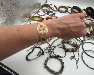 Vintage enamel bracelets