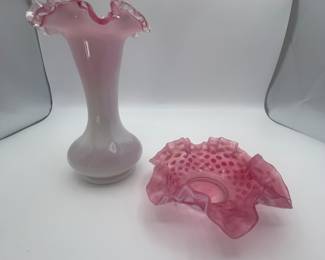 Fenton glass Vase Fenton Glass Candy Dish