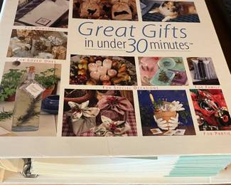 Book of “great gifts in under 30 minutes - includes instructions, patterns and more.