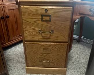Oak file cabinet. Very solid.