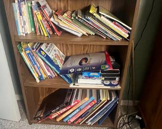 Large lot of children’s books with bookshelf! Bookshelf is included!