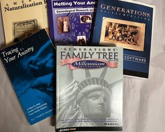 Genealogy Research book Lot. Tracing your ancestry, naturalization records and more.