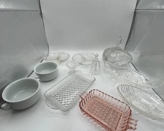 Glass dishes, William Sonoma Soup Bowls