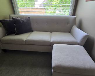 Great "linen" sofa w/ottoman