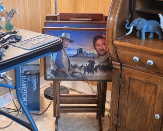 John Wayne TV tray set