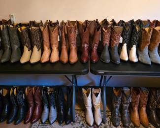 Cowboy boots, many exotics and pre-ban skins