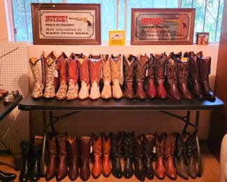 Cowboy boots, many exotics and pre-ban skins