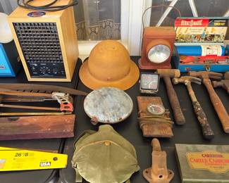 Unique vintage items and vintage tools