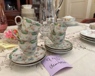 Demitasse cups and saucers