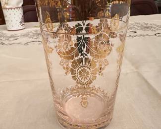 Gilt glass set