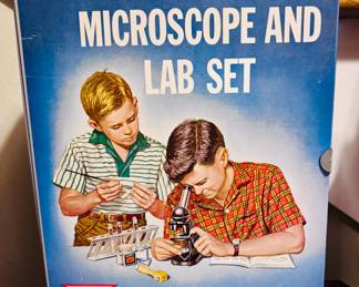 Vintage Microscope Set