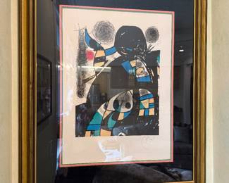 Lithograph "Homage to the Founder" by Joan Miro