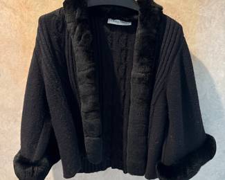 Christian Dior fur and cashmere jacket