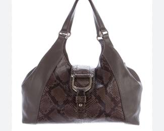 Gucci Python and leather Greenwich bag