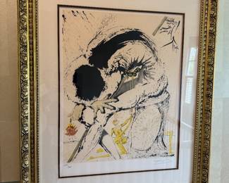Lithograph "Spector of a Rose" by Salvador Dali