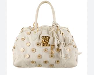 Louis Vuitton Bowly polka dot Panama bag