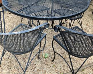 Second set of wrought table & chairs