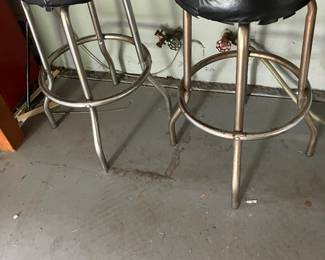 Worn hard bar stools