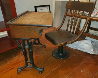 antique school desk